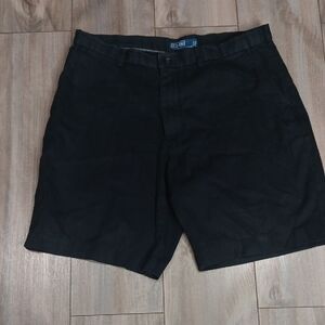 Polo by Ralph Lauren Black Flat Front Shorts Size 36
